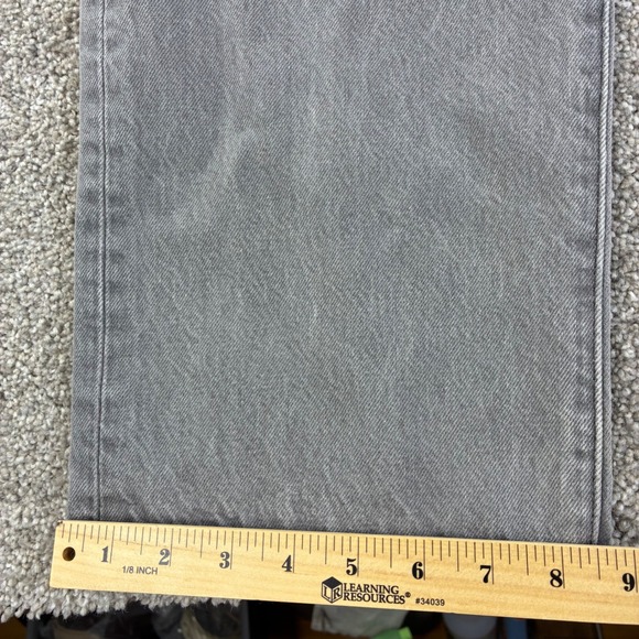 Levi Strauss 501 Jeans Mens 42x32 Gray Button Fly Straight Leg Denim Utility - Picture 3 of 10